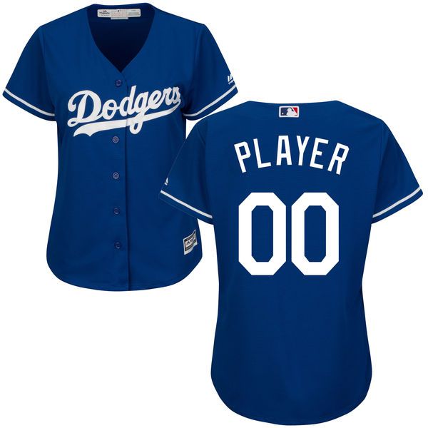 Women Los Angeles Dodgers Majestic Royal Blue Alternate Cool Base Custom MLB Jersey->customized mlb jersey->Custom Jersey